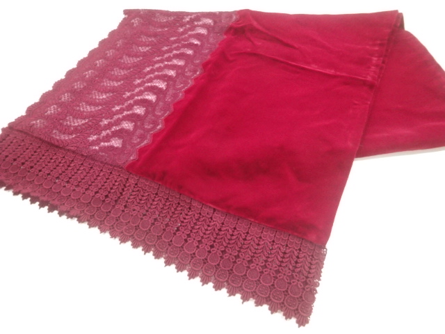 ビロードレース花模様ショール